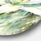 Designart - Large White Lily Painting' Ultra Vibrant Floral Metal Circle Wall Art